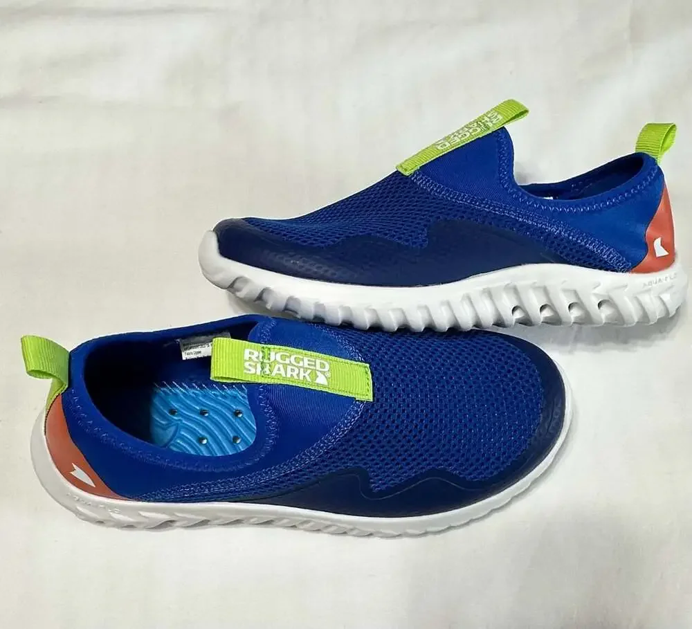 Rugged Shark Youth Size 3 Blue Aqua-Flo Water Shoes